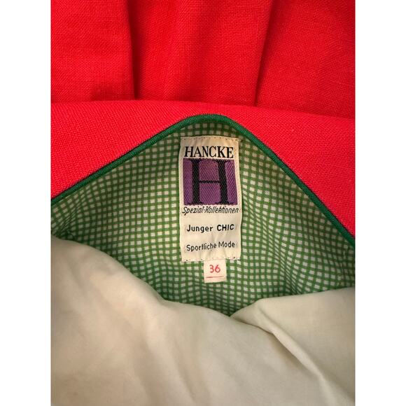 Vintage Hancke Dirndl Dress Red Size 36 US Size 4 Oktoberfest Beer Girl - Picture 4 of 10